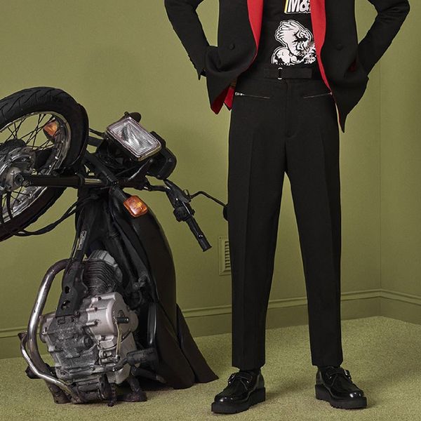 2018 the new men's slacks for autumn are black trousers for business - style non - dress 27-44 big yards men's trouserss